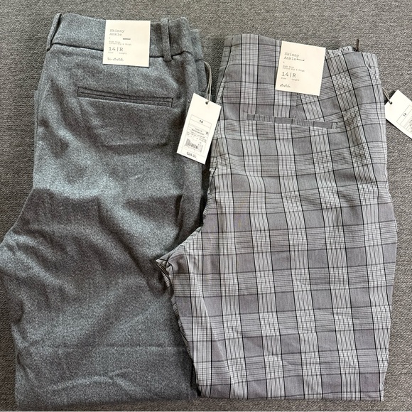 Lot Of 2 Women’s Dress Pants Target AND Stretch Size 14 Plaid Gray NWT - Picture 2 of 9